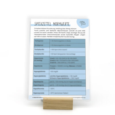 OTA Franzi Shop - Checkliste Normwerte OTA Franzi
